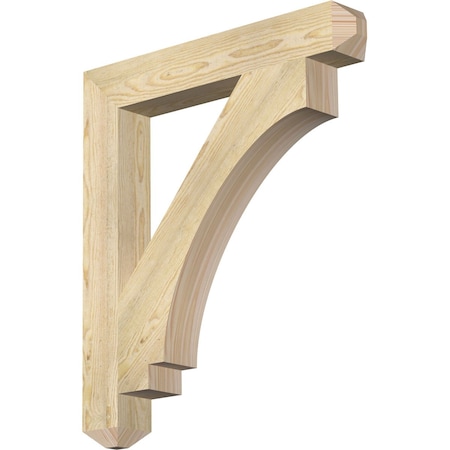 Ekena Millwork Imperial Craftsman Rough Sawn Bracket, Douglas Fir, 4"W x 28"D x 32"H BKT04X28X32IMP04RDF